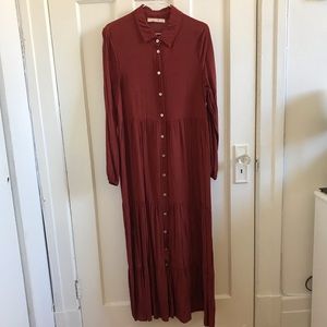 Naelle maxi shirt dress